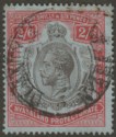 Click for more photos and details Nyasaland 1913 KGV 2sh6d Black and Red on Blue Used SG94 cat £28
