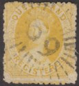 Queensland 1864 QV Chalon Registered (6d) Orange-Yellow Used SG49 cat £45