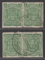 Click for more photos and details Rhodesia BSAC Mono Arms ½d Green Pairs Used with KANSANSHI Postmarks