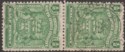 Click for more photos and details Rhodesia BSAC 1910 Mono Arms ½d Green Pair Used with SHESHEKE Postmarks