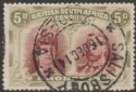 Click for more photos and details Rhodesia 1910 KGV Double Head 5d Lake-Brown and Olive p15 Used SG175