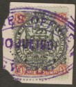 Click for more photos and details Rhodesia BSAC 1897 QV £1 Used Piece SG73 Fiscal MINES OFFICE GWELO Revenue