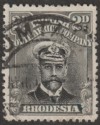 Rhodesia 1913 KGV Admiral 2d Black and Grey Die I p14 Used SG209