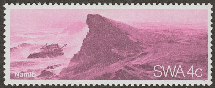 South West Africa 1977 Namib Deset 4c with Two Colours Missing Mint SACC 306a