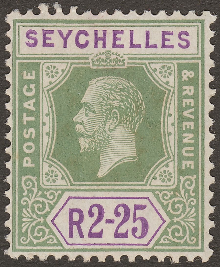 Seychelles 1921 KGV 2r25c Yellow-Green and Violet Mint SG122