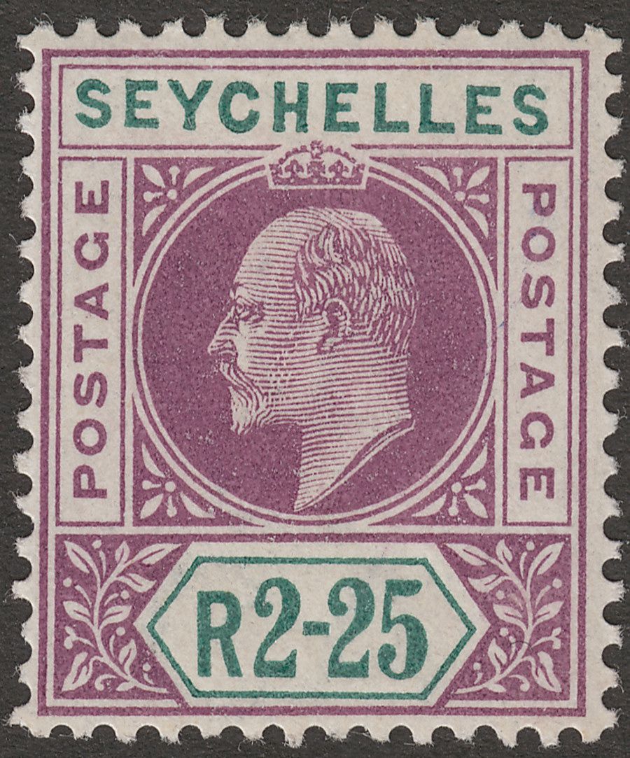 Seychelles 1903 KEVII 2r25c Purple and Green Mint SG56