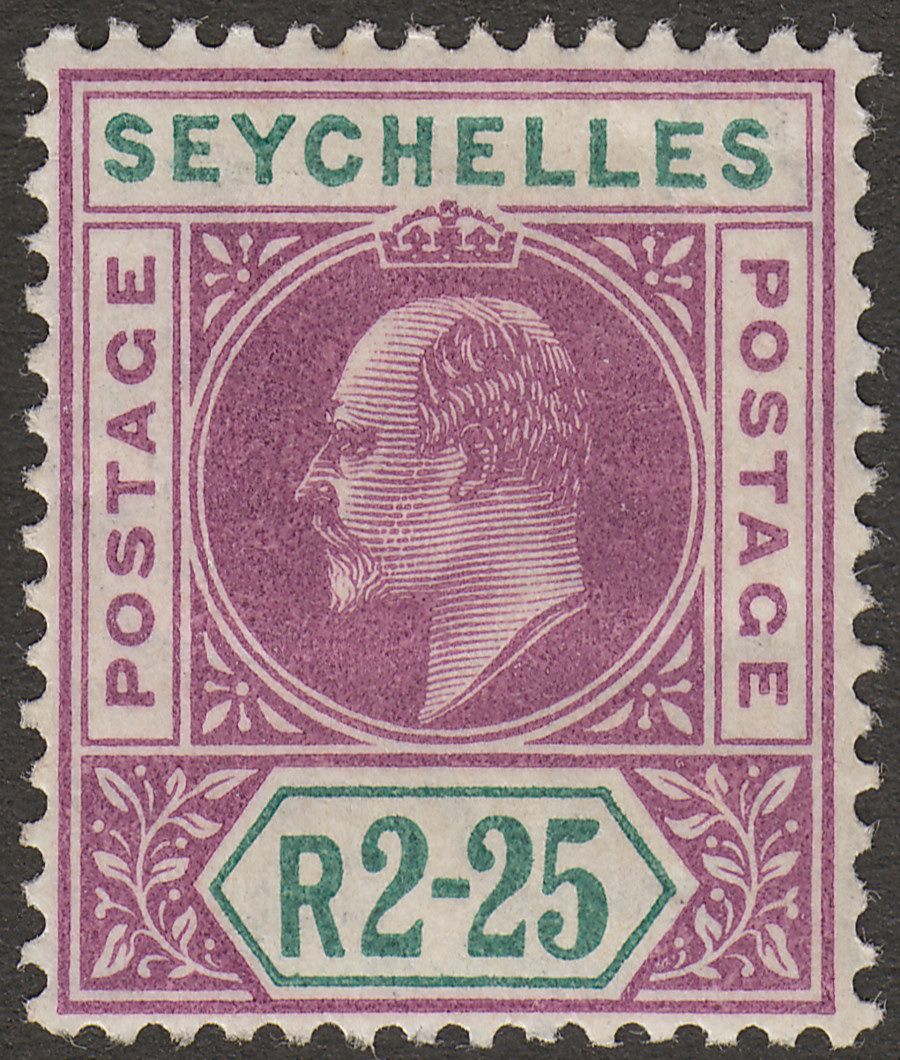 Seychelles 1906 KEVII 2r25c Purple and Green Mint SG70