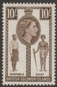 British Solomon Islands 1956 QEII 10sh Sepia Mint SG95