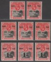 Click for more photos and details St Helena 1916-19 KGV War Tax 1d+1d Surcharge Selection Mint SG87-88
