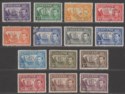 Click for more photos and details St Helena 1938-44 King George VI Badge Set Used SG131-140 cat £65
