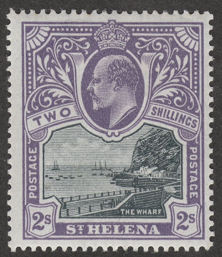 St Helena 1903 KEVII 2sh Black and Violet Mint SG60 cat £65