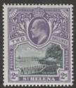 Click for more photos and details St Helena 1903 KEVII 2sh Black and Violet Mint SG60