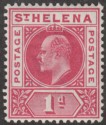 Click for more photos and details St Helena 1902 KEVII 1d Carmine Mint SG54