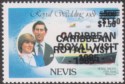 Nevis 1985 QEII Royal Visit $1.50 Surch on $5 Overprint Double Mint SG345 var