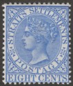 Malaya Straits Settlements 1894 QV 8c Ultramarine Mint SG101