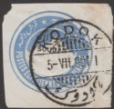 Sudan 1904 KEVII 1p Overprint Postal Stationery Cutout Used with KODOK Postmark