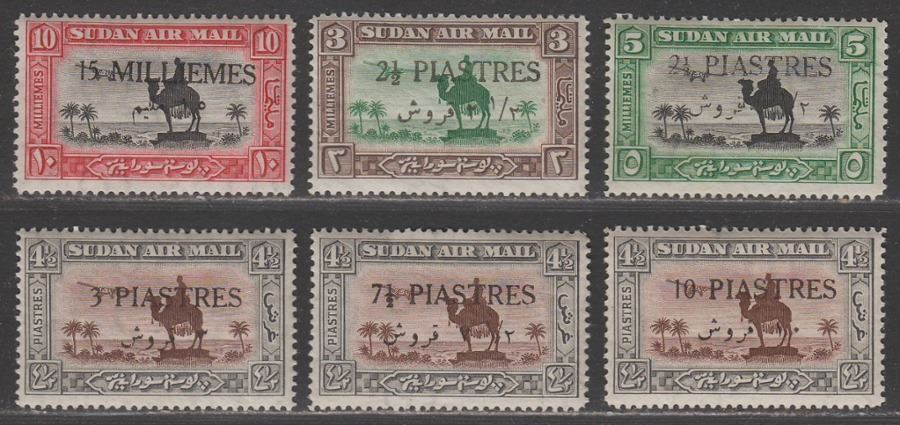 Sudan 1935 KGV Airmail Surcharge Set Mint SG68-73
