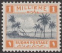 Click for more photos and details Sudan 1941 KGVI Tuti Island 1m Slate and Orange Mint SG81