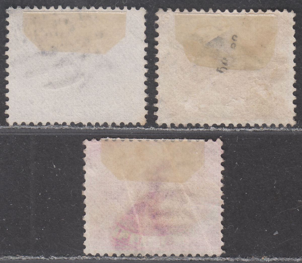 Tasmania 1880 QV Revenue Stamp Duty Platypus 3d, 6d, 1sh Used SG F27-F29