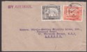 Click for more photos and details Aden 1947 KGVI 8a, 2a Used on Airmail Cover to UK w Cowasjee Dinshaw Handstamp