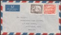 Click for more photos and details Aden 1948 KGVI 8a, 2a Used on Airmail Cover to UK