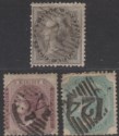 Click for more photos and details India used Aden 1856-78 QV 4a, 8p, 4a Used with 124 postmarks