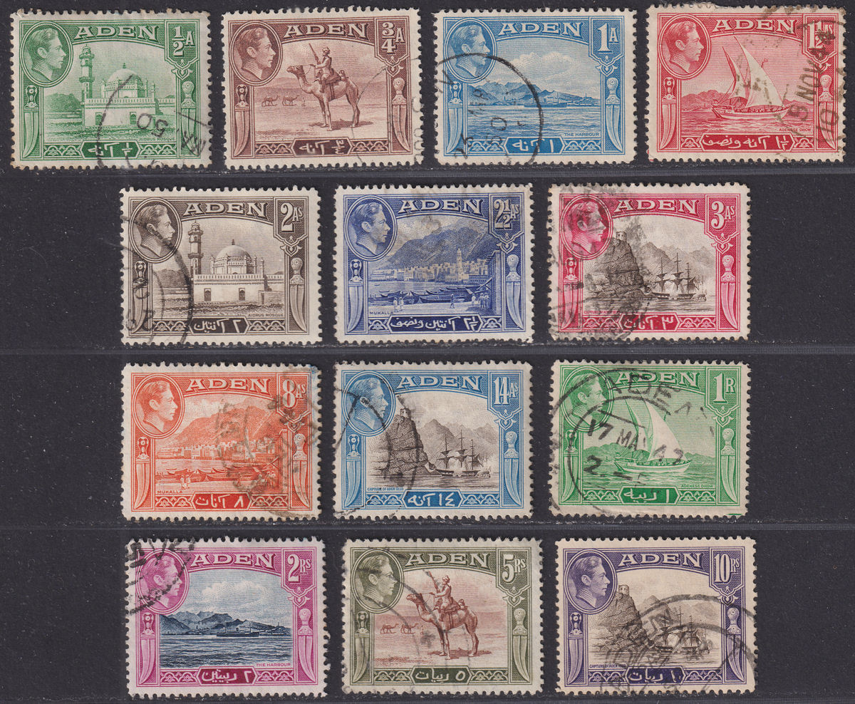 Aden 1939-48 King George VI Set Used SG16-27 cat £55