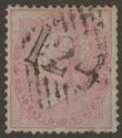 Click for more photos and details India used Aden 1855 QV 8a Carmine on Blue Used 124 Aden Postmark SG Z15 cat £75