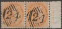 Click for more photos and details India used Aden 1865 QV 2a Orange Pair Used w 124 Aden Postmarks SG Z30 cat £30
