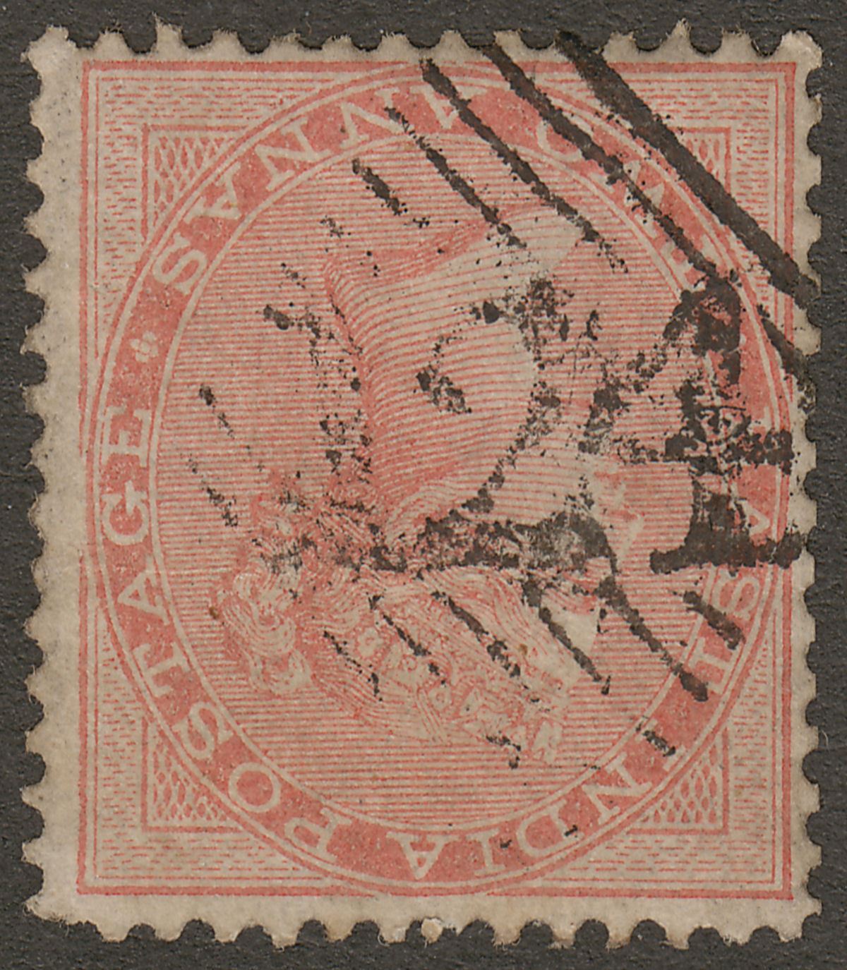 India used Aden 1856 QV 2a Dull Pink Used with 124 Aden Postmarks SG Z18 cat £80