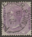 Click for more photos and details India used Aden 1873 QV 9p Used STEAMER POINT 124 Duplex Postmark Proud KD7