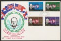 Click for more photos and details Aden South Arabian Federation 1966 Churchill Set Used on Illust First Day Cover