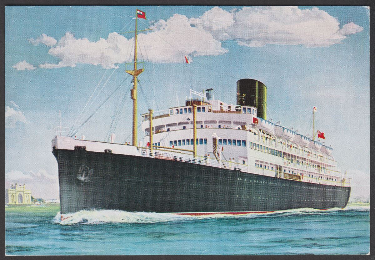 Aden Ship RMS Circassia Picture Postcard Unsent