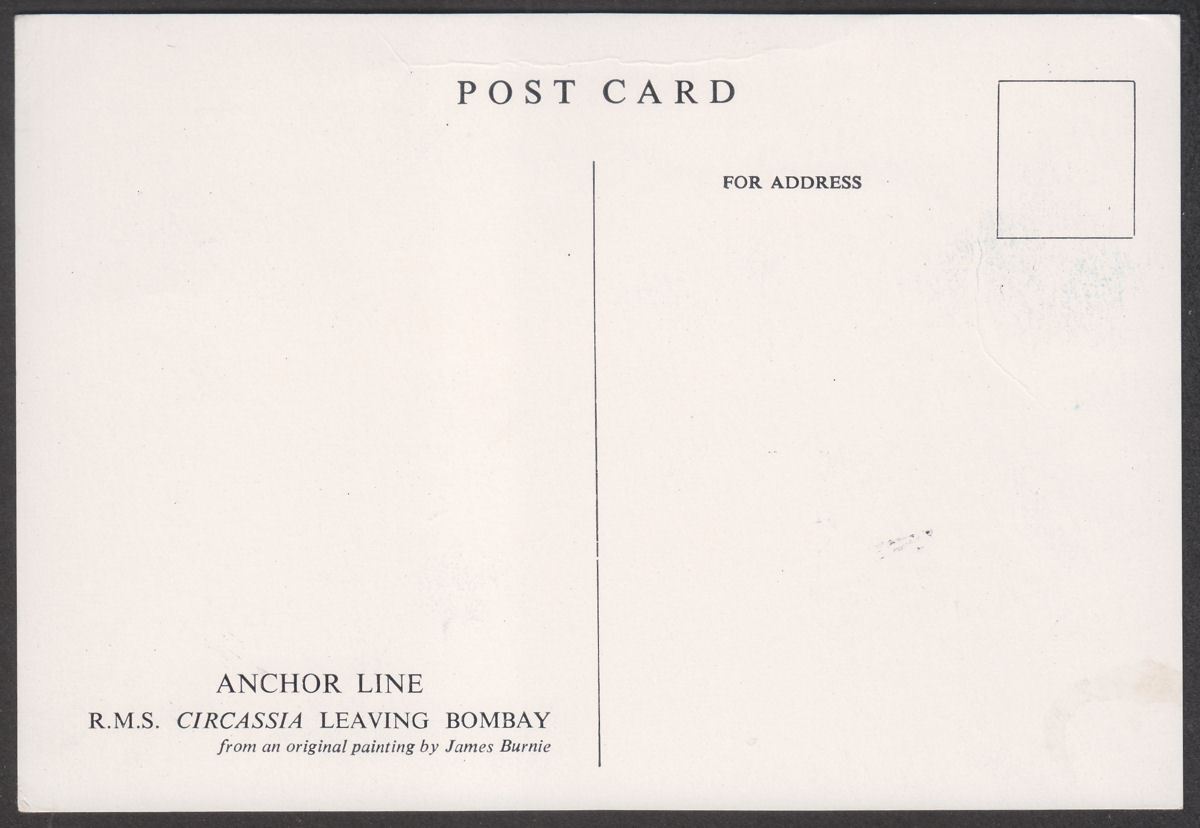 Aden Ship RMS Circassia Picture Postcard Unsent