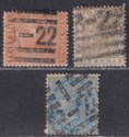 Click for more photos and details India used Aden 1874-90 QV 3a and 6a Used with B-22 Aden Postmarks + B-20 ½a
