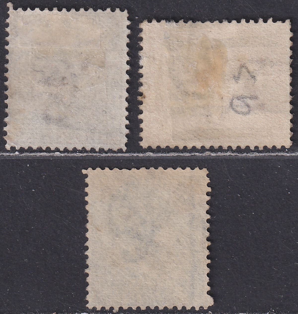 India used Aden 1874-90 QV 3a and 6a Used with B-22 Aden Postmarks + B-20 ½a