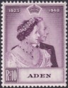 Aden 1949 KGVI Royal Silver Wedding 10r Mauve Mint SG31 cat £40