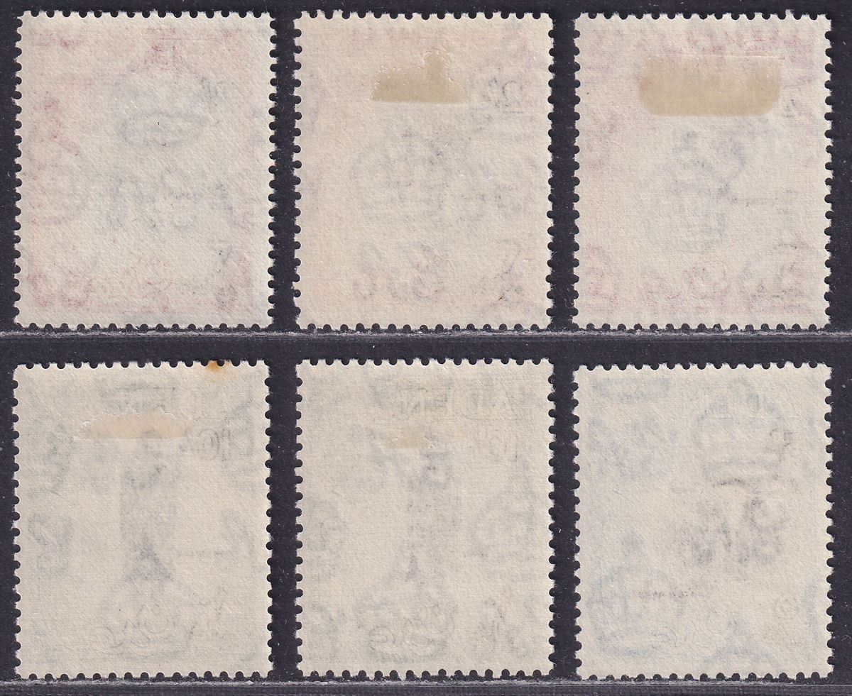 Aden 1953-56 QEII 2sh, 5sh, 10sh  Mint with several shades