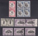 Aden 1953 QEII 2sh, 5sh, 10sh, 20sh Black Shade Selection Used