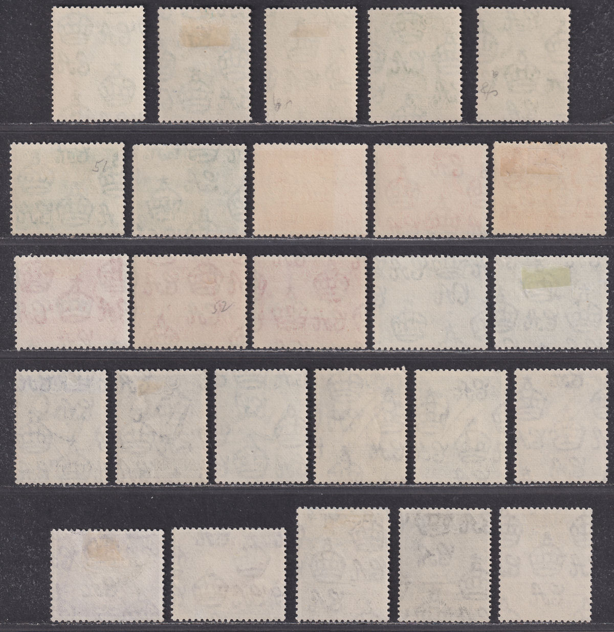 Aden 1953 Queen Elizabeth II Set Mint SG48-72 cat £170