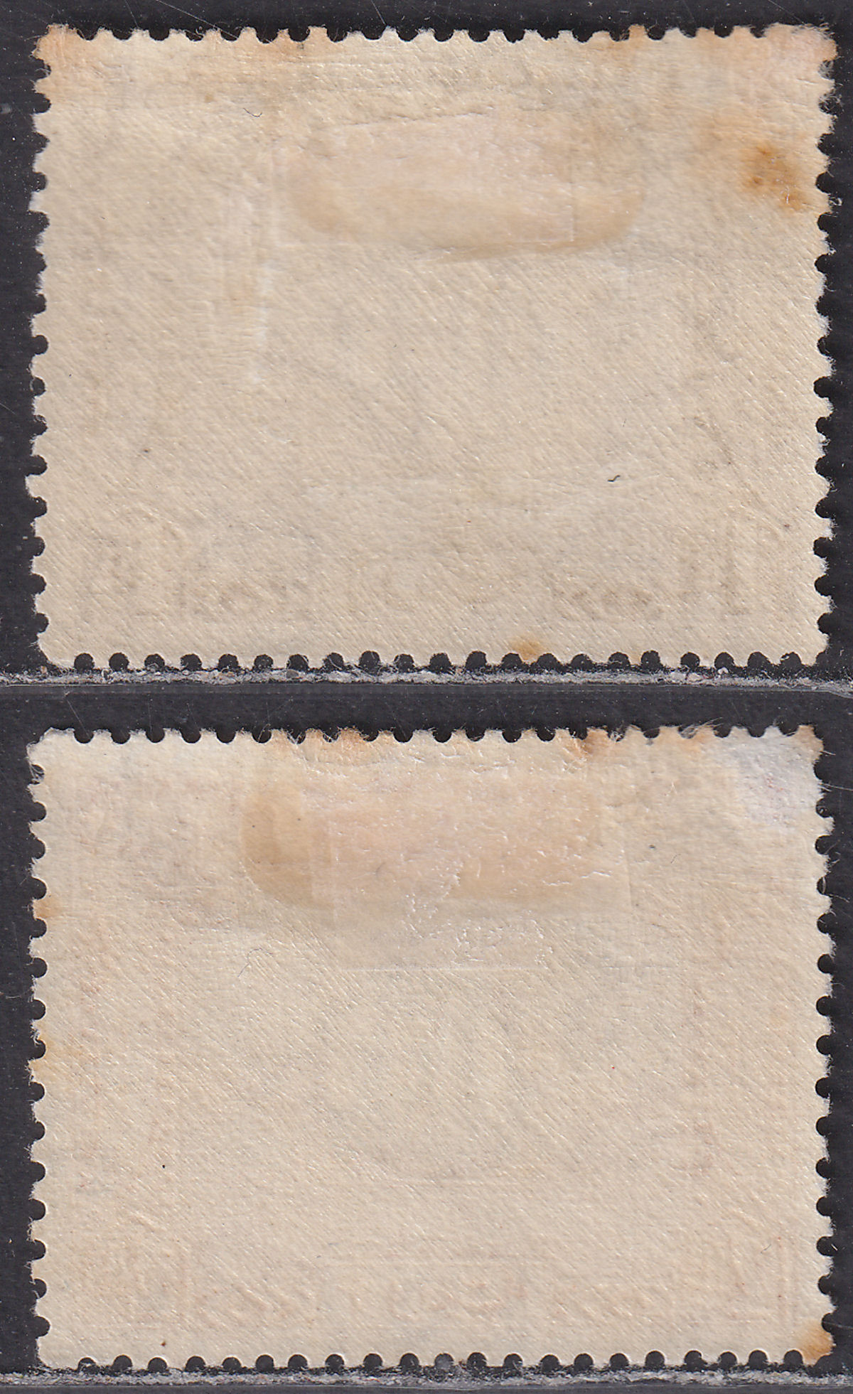 Aden 1937 KGVI Dhow 1r Brown, 2r Yellow Mint SG9-10 cat £180 FAULTY