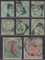 Click for more photos and details India used Aden QV-KGV Selection to 1r Used with ADEN Postmarks