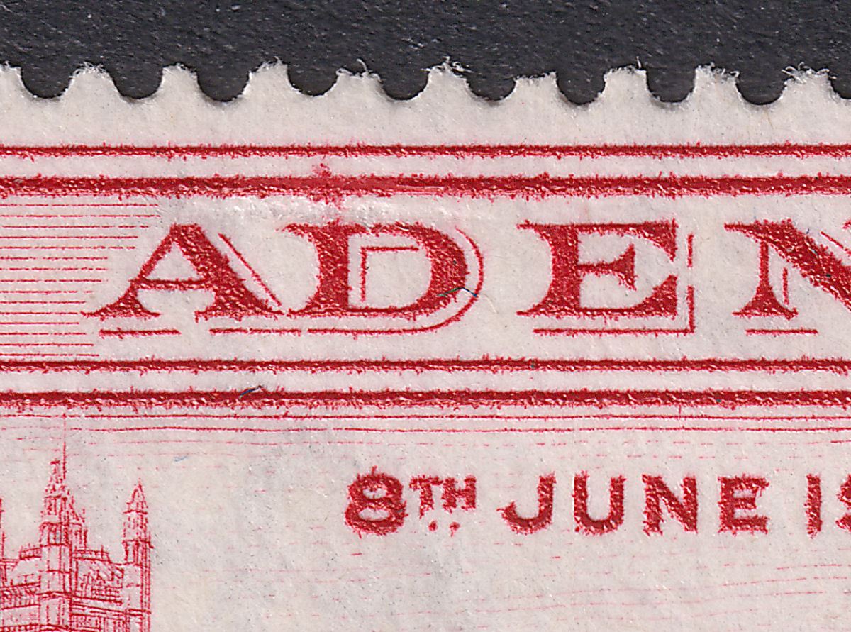 Aden 1947 KGVI Victory 1½a Accent Over D var Official Scratched Out Mint SG28a