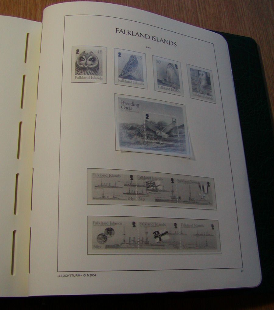 Falkland Islands Leuchtturm Lighthouse Stamp Album + Slipcase
