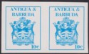 Click for more photos and details Antigua Barbuda 1986 Coil Stamp 10c Blue Imperforate Pair Mint SG1070P