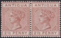 Click for more photos and details Antigua 1882 QV wmk CA 2½d Red-Brown Pair Mint SG22 cat £380