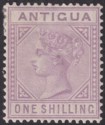 Click for more photos and details Antigua 1886 QV 1sh Mauve Mint SG30 cat £160