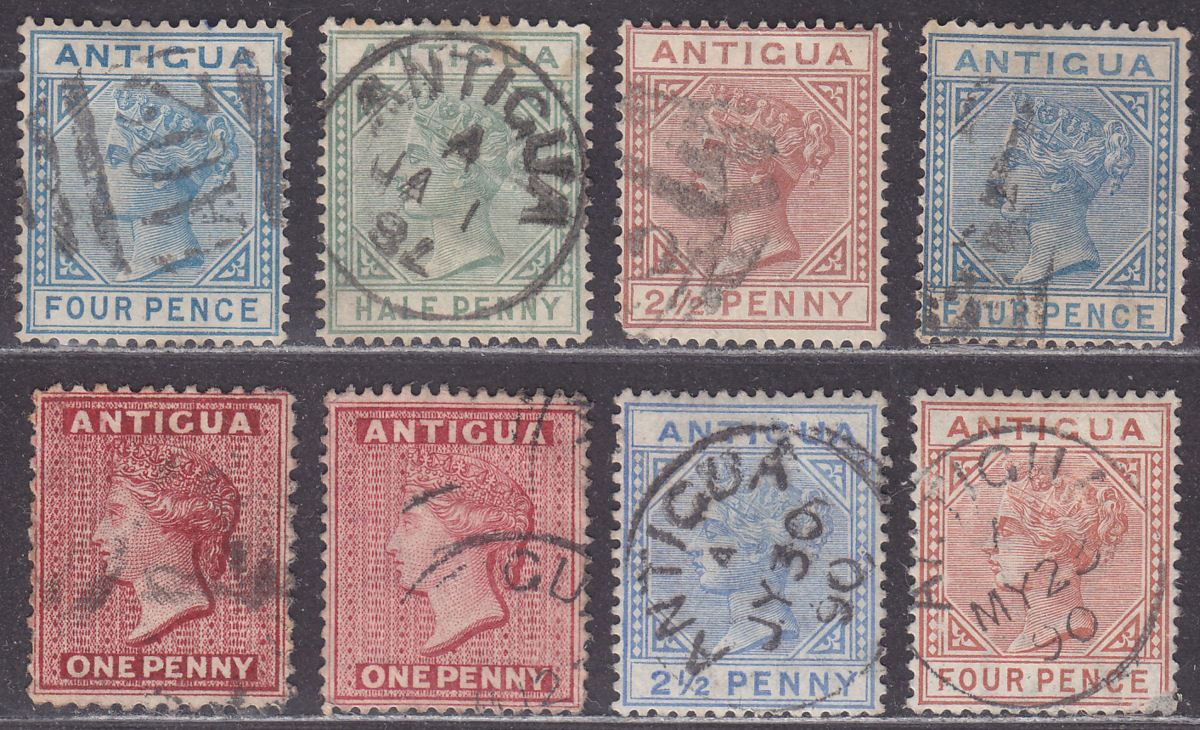 Antigua 1879-87 Queen Victoria Selection to 4d Used