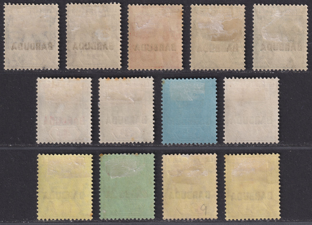 Barbuda 1922 King George V Overprint Set Mint SG1-11 cat £150 Antigua TONES