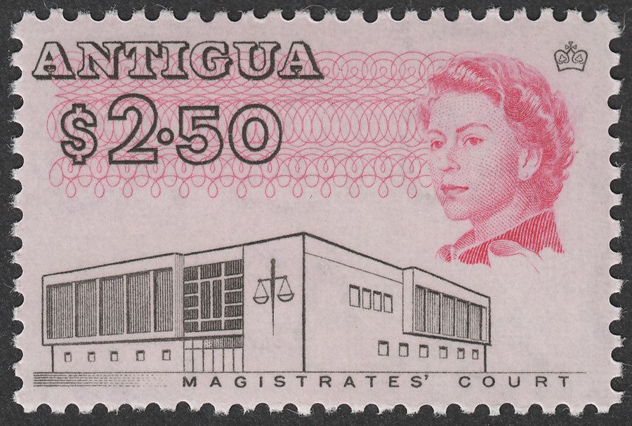 Antigua 1966 QEII $2.50 Black and Cerise p11½x11 Mint SG194